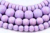 Wisteria Purple Wood 6mm 8mm 10mm 8x4mm Light Purple Wood Rondelle Beads -16 inch strand